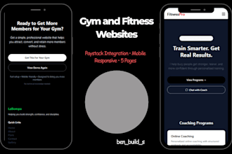 build a mobile website with paystack integration for gyms and fitness coaches