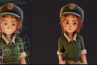 2d 3d model rig animate character 52 arkit blendshape blender cc4 iclone c4d