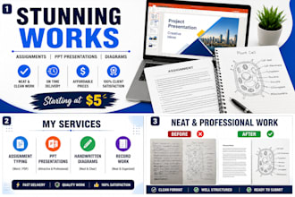 do assignment typing, handwritten diagrams