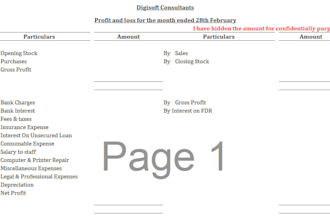 clean up your messy books, bank reco and monthly profit and loss
