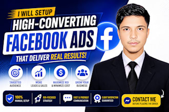 setup facebook ads campaign for leads, sales and conversions