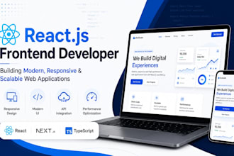 build a responsive react js frontend web application
