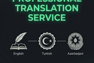 translate english to turkish or azerbaijani professionally