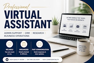 be your reliable virtual assistant for admin, CRM, and business support