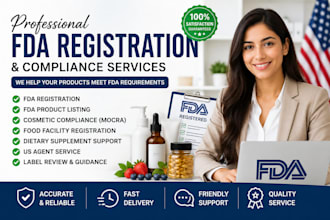 do fda registration, fda compliance, product listing and US agent service