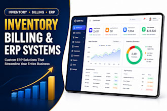 develop inventory, warehouse, billing and invoice erp management system