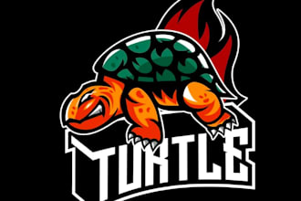 draw wonderful style tortoise mascot logo design for company