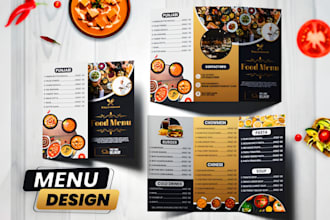 design professional restaurant food menu