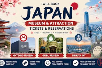 book nintendo museum and ghibli tickets for you