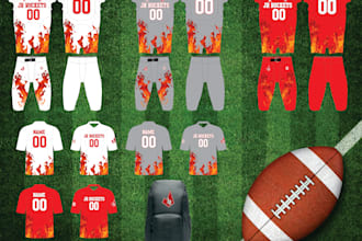 create sportswear uniform mockups and techpacks