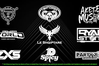 design modern edm dj logo for music artists and producers