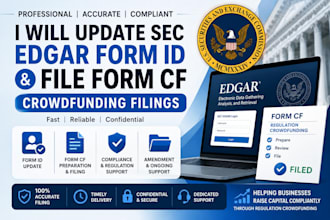 update sec edgar form id and file form cf crowdfunding filings