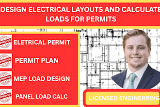 design electrical layouts and calculate loads for permits