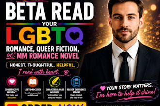 beta read your lgbtq romance, queer fiction, or mm romance novel