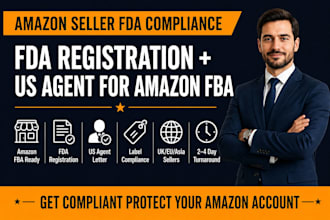 handle fda registration and US agent for amazon seller