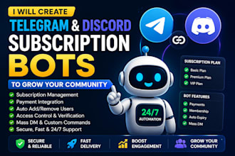 create automated telegram subscription bots to grow your community