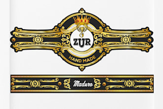 do premium cigar logo, bands, labels, brands box design
