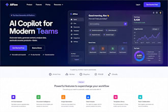 design modern ai saas website or responsive landing page