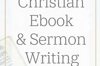 ghostwrite your christian ebook, sermon, or blog post