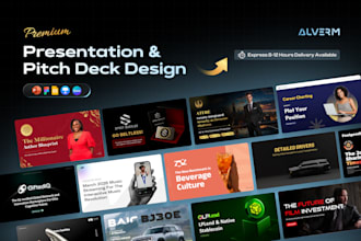 design powerpoint presentation, investor pitch deck and google slides design