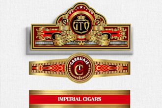 design vintage luxury cigar brand labels, brands, box design