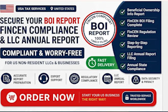 file your boi report, fincen compliance, and llc annual report