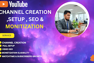 grow your youtube channel with SEO, setup and monetization