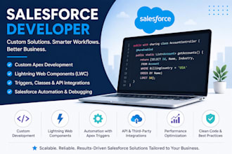do salesforce development, apex, lwc, aura, flow, API integration, and cr