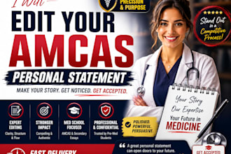 edit your amcas personal statement for medical school