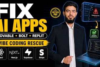 rescue and complete your lovable base44 or bolt ai built app