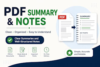 summarize pdfs and create clear notes
