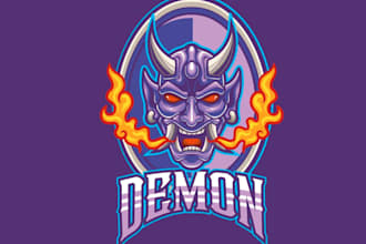 make demon unique mascot logo design service for company