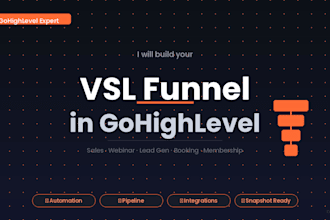 build a high converting vsl funnel in gohighlevel for your offer