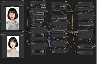 build comfyui workflow, train lora models, and create ai influencers image