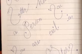 write beautiful handwriting letters for you