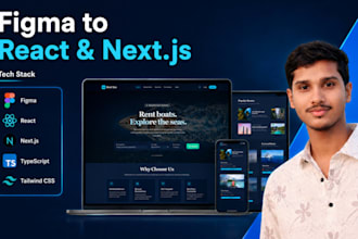 convert figma to reactjs or nextjs conversion website landing page