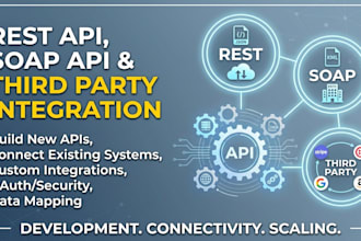 develop rest API, soap API and third party API integration
