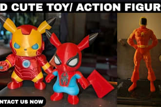 sculpt cute 3d toy design stl, action figures, cute toy for 3d printing