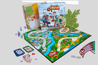 design board game card game tabletop game, monopoly board game and box packaging