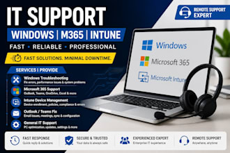 provide IT support, troubleshooting, and microsoft 365 help