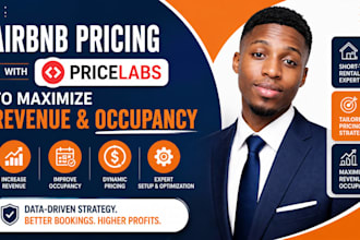setup and optimize airbnb listing, vrbo, lodgify, pricelabs, guesty for booking