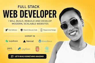 do website development build and rebuild website as on vercel and supabase