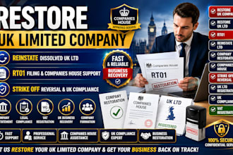 restore UK limited company, reinstate UK ltd rt01 filing