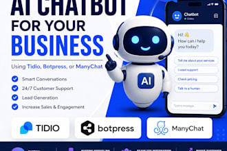 set up an ai chatbot for your business using tidio, botpress, or manychat
