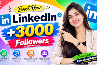 do professionally 3000 linkedin followers organic