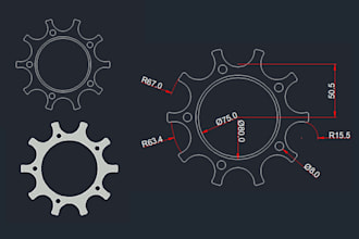 do autocad 2d mechanical drafting and cad drawings