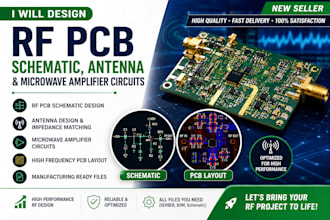 design rf pcb schematic antenna and microwave amplifier circuits