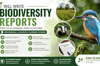 write biodiversity reports for UK planning applications