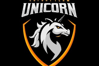 create high quality unicorn logo with free source file
