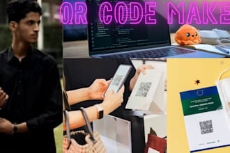 create custom websites qr code or any social media qr code or apps qr